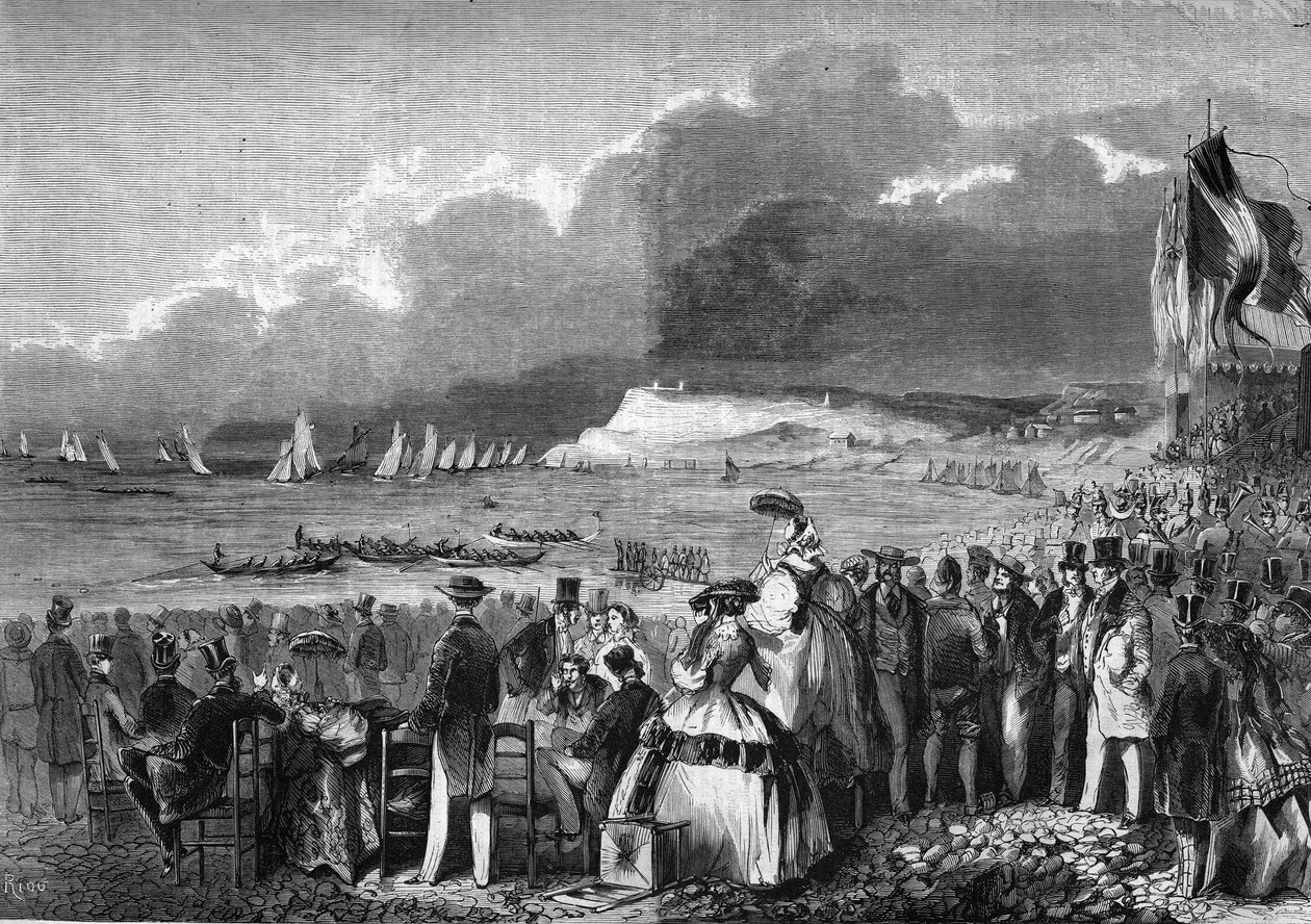 Les régates du Havre en 1857 de French School