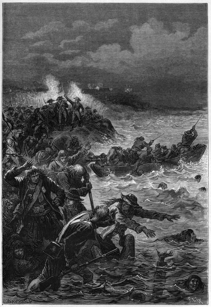 Los vendeanos vencidos en Quiberon por Louis Lazare Hoche (1768-1797), general francés de la Revolución de French School