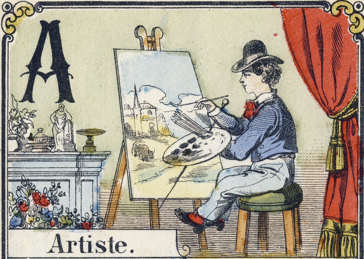 Letra A: artista (alfabeto recreativo) de French School
