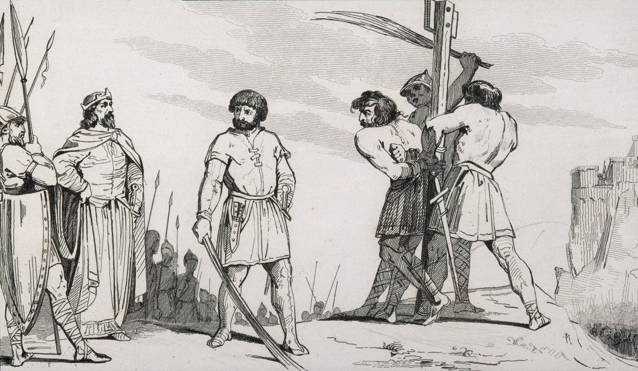 Lord Bodillon es azotado después de quejarse del aumento de impuestos de Childerico II (653-73), de 