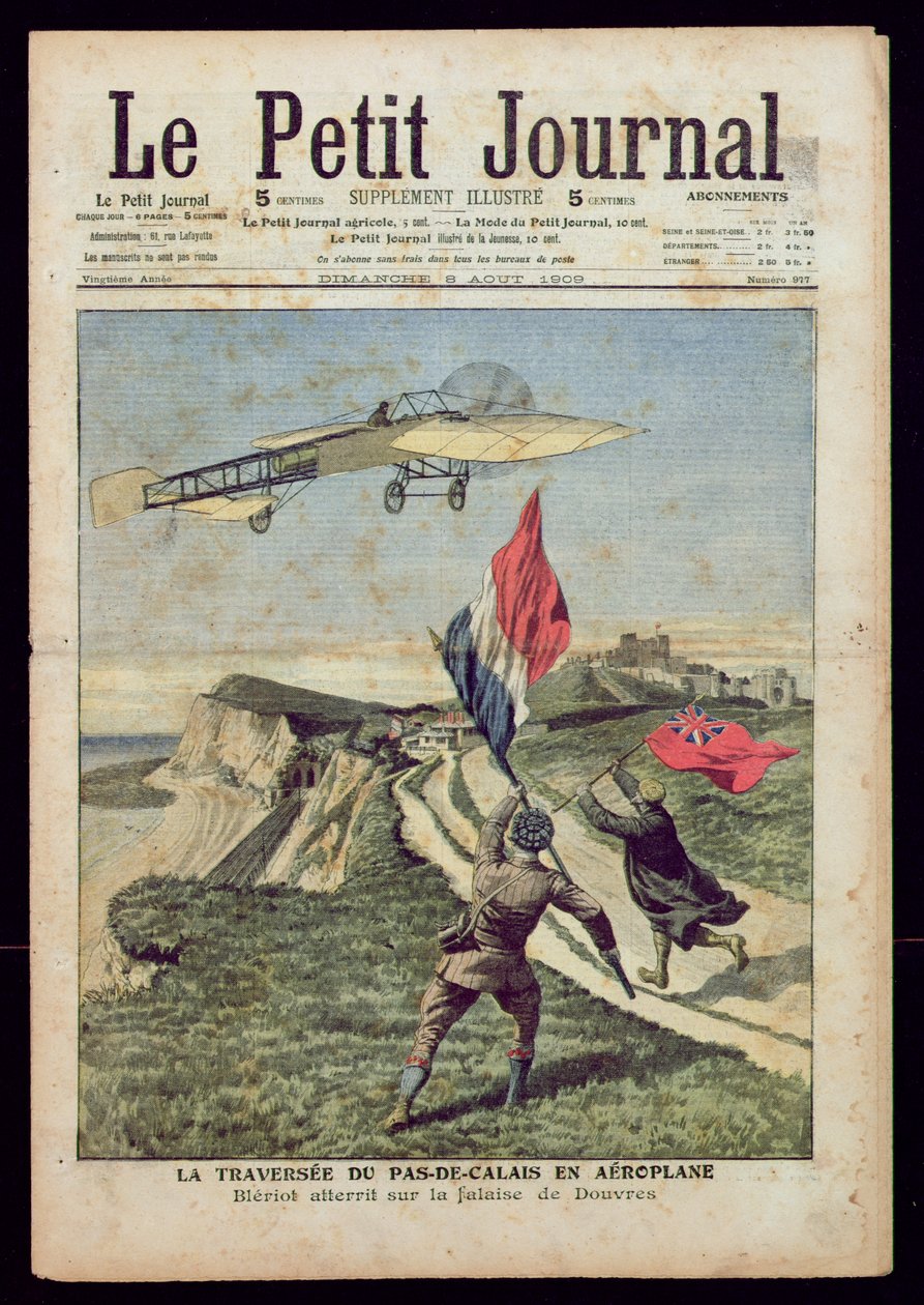 Louis Bleriot aterrizando en Dover, de 
