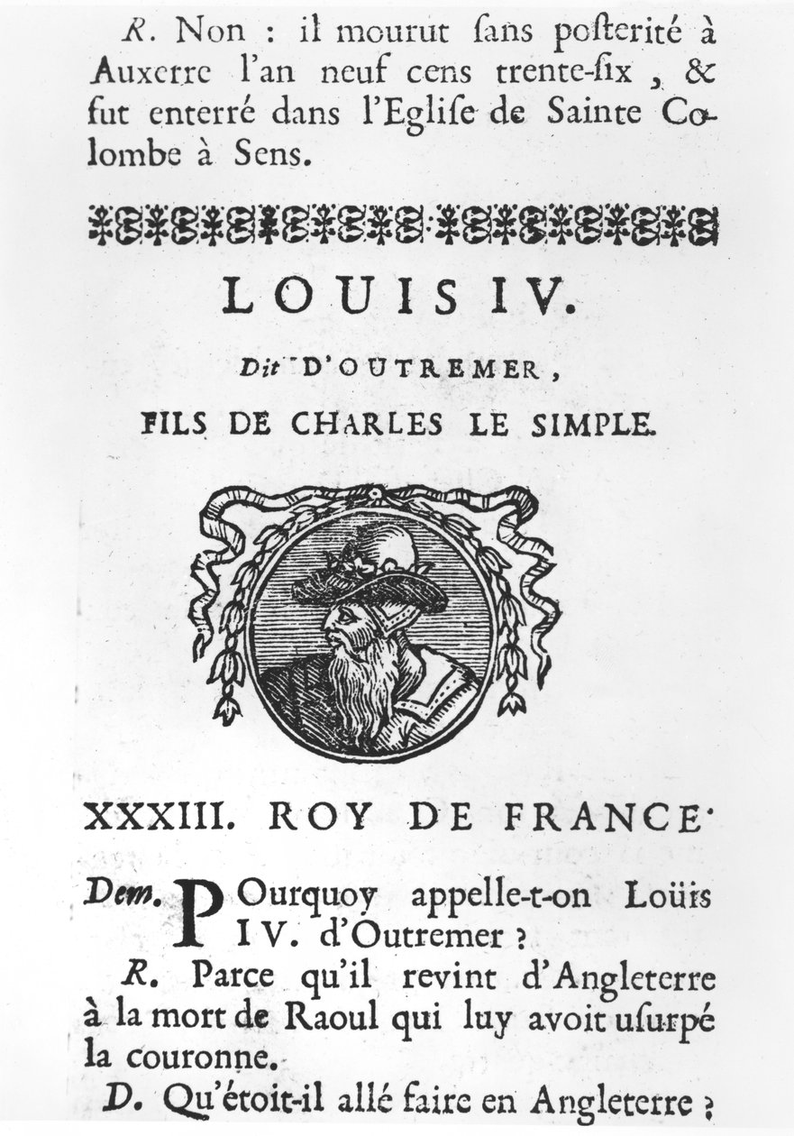 Luis IV de Ultramar (grabado) de French School