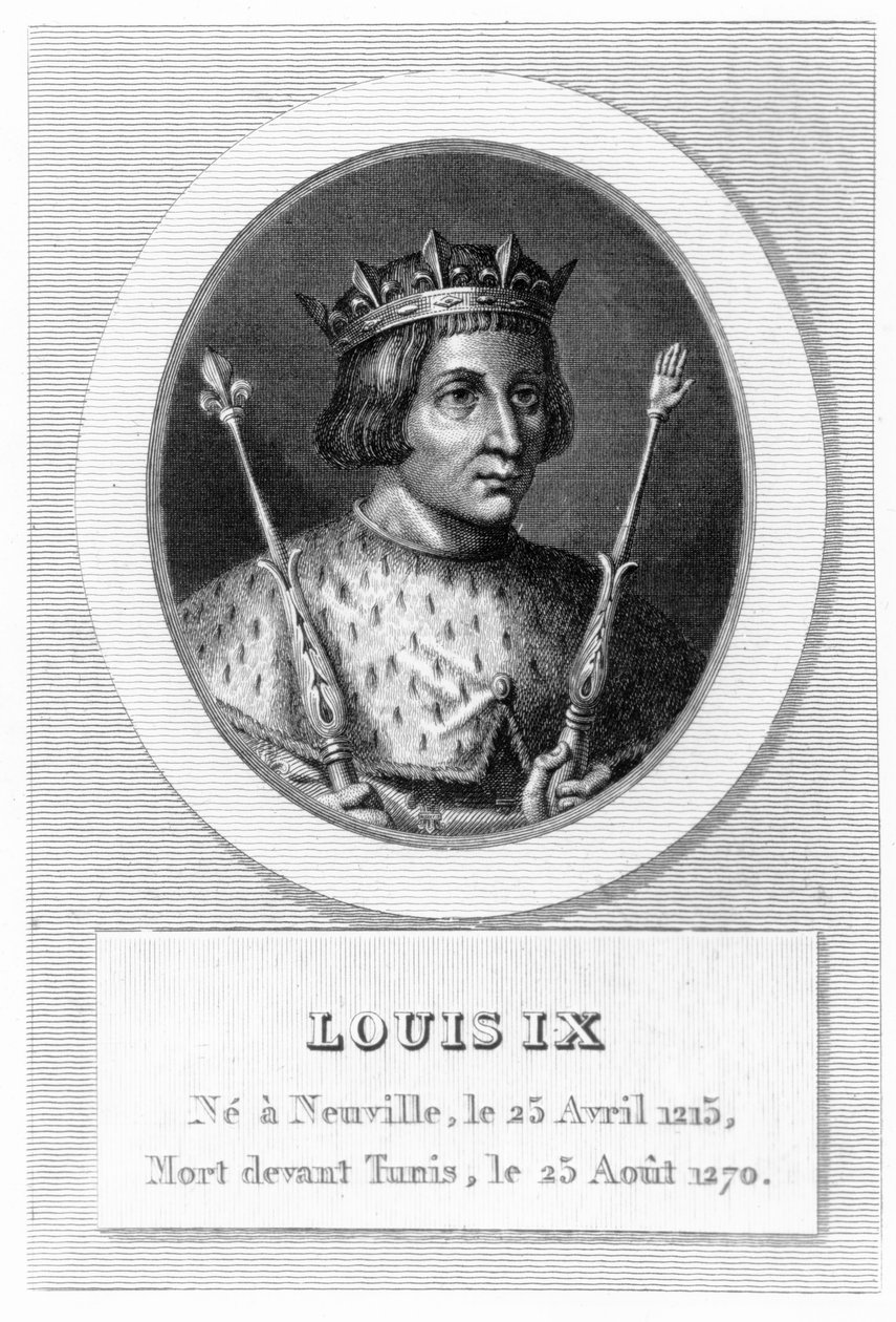 Luis IX (San Luis) (grabado) de French School