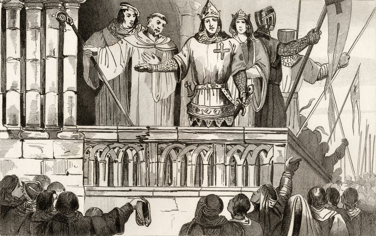 Luis VII (1120-80) el Joven busca apoyo para la Segunda Cruzada en 1144, de 