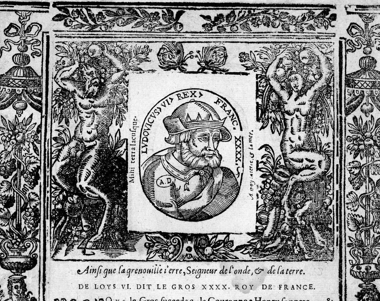 Luis VI Le Gros - en "Retratos de los reyes de Francia" de French School
