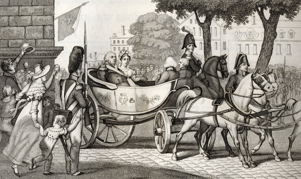 Luis XVIII entra en París en la Restauración de 1814, de 