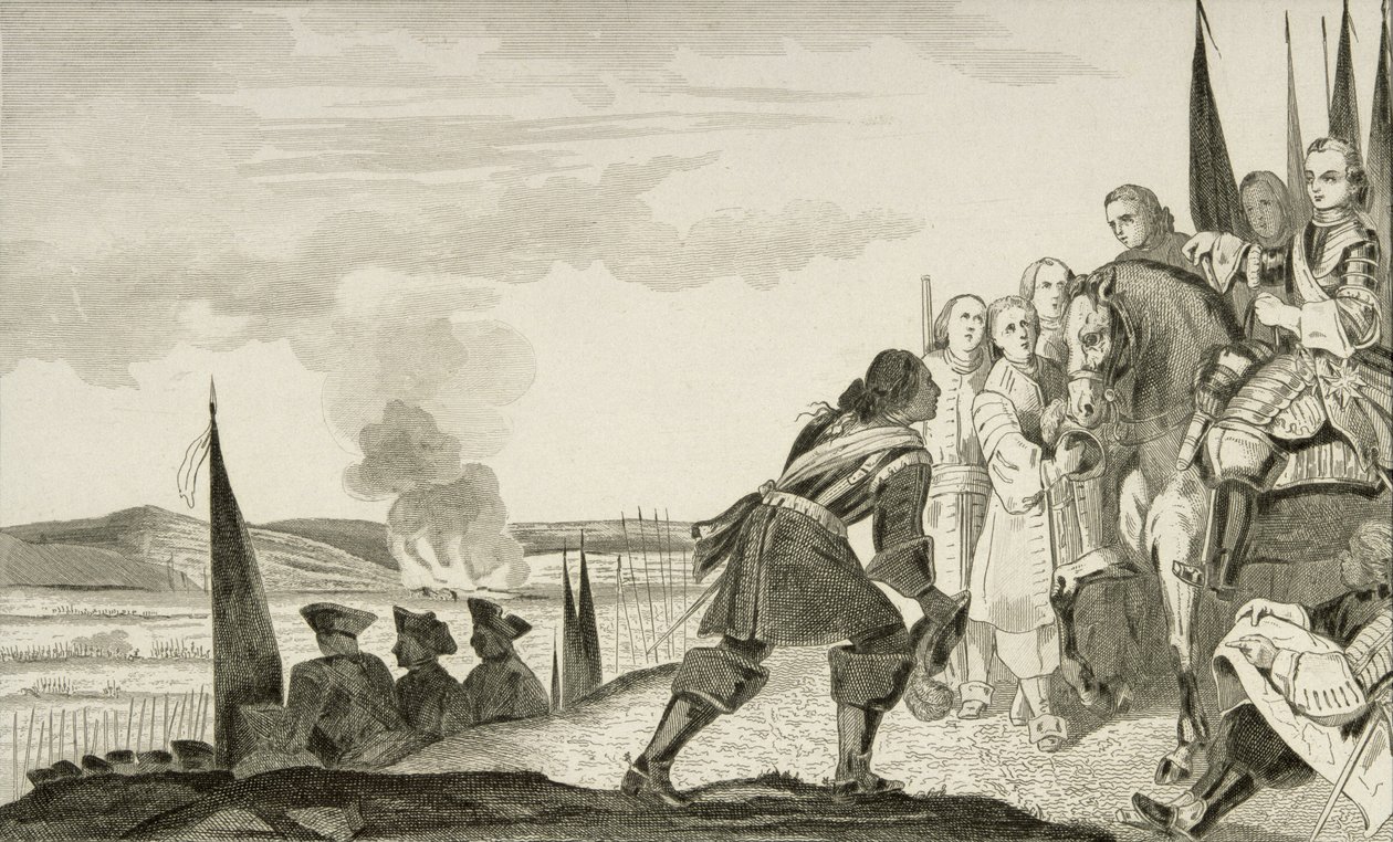 Luis XV (1710-74) en la Batalla de Fontenoy en 1745, de 