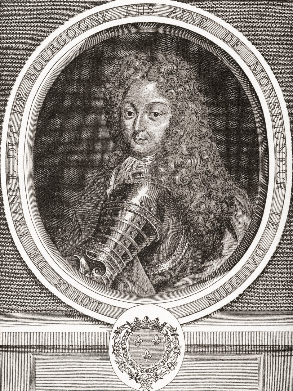 Luis de Francia, hijo de Francia, duque de Borgoña, 1682-1712. Hijo mayor de Luis, delfín de Francia, conocido como Le Petit Dauphin. De Les Heures Libres publicado en 1908. de French School