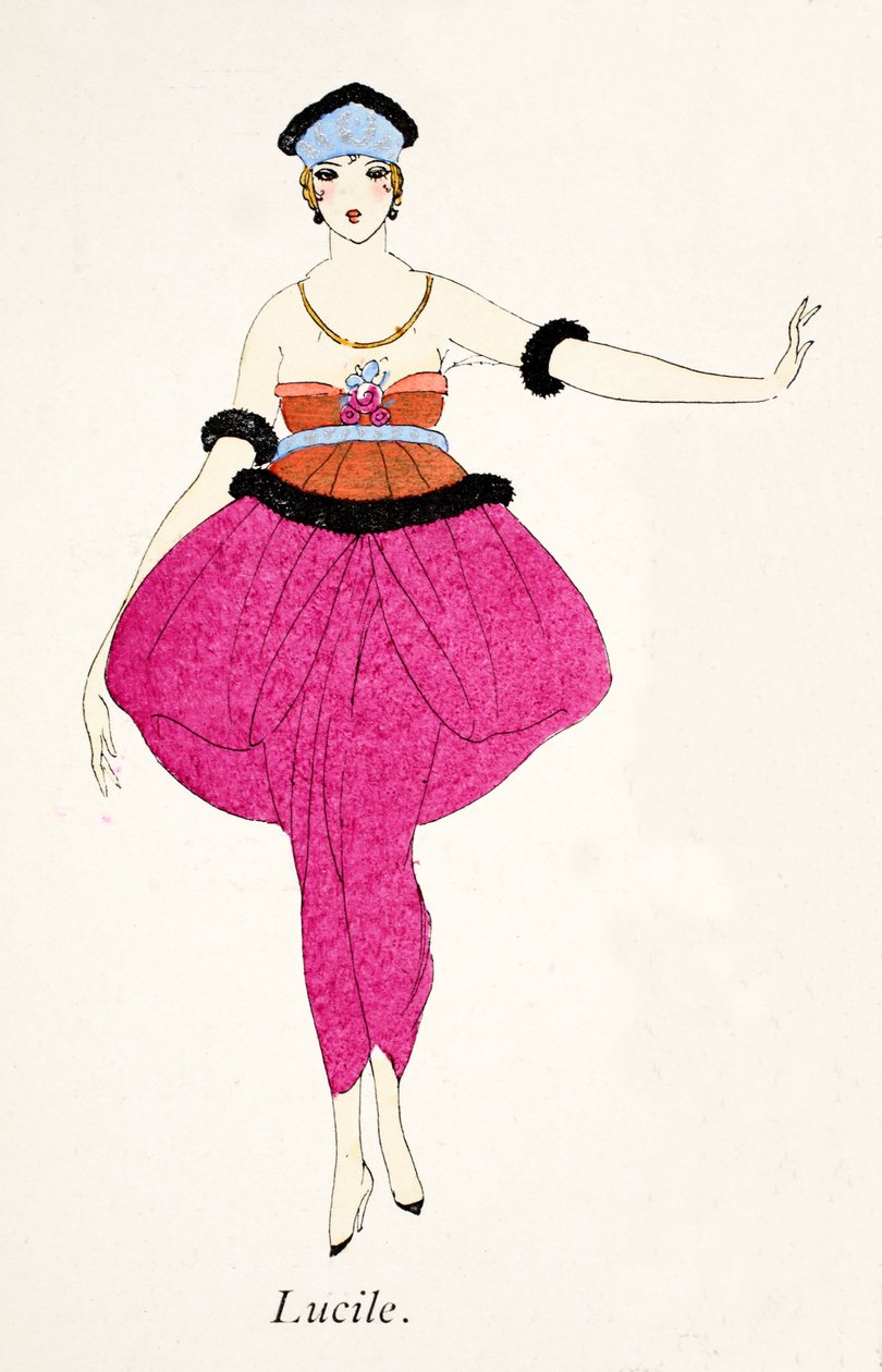 Lucile - Diseño para un vestido de French School