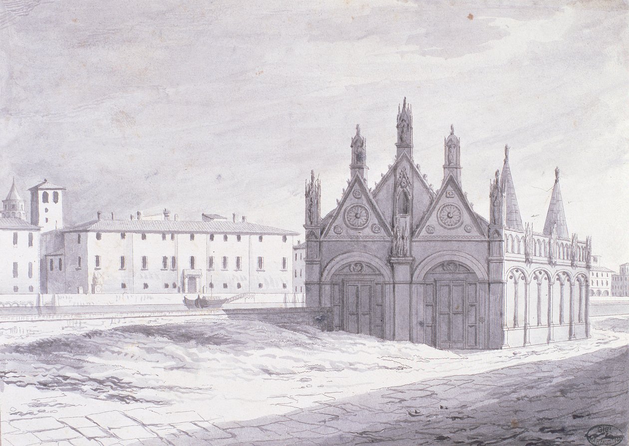 Lungarno, Santa Maria della Spina, Pisa de French School