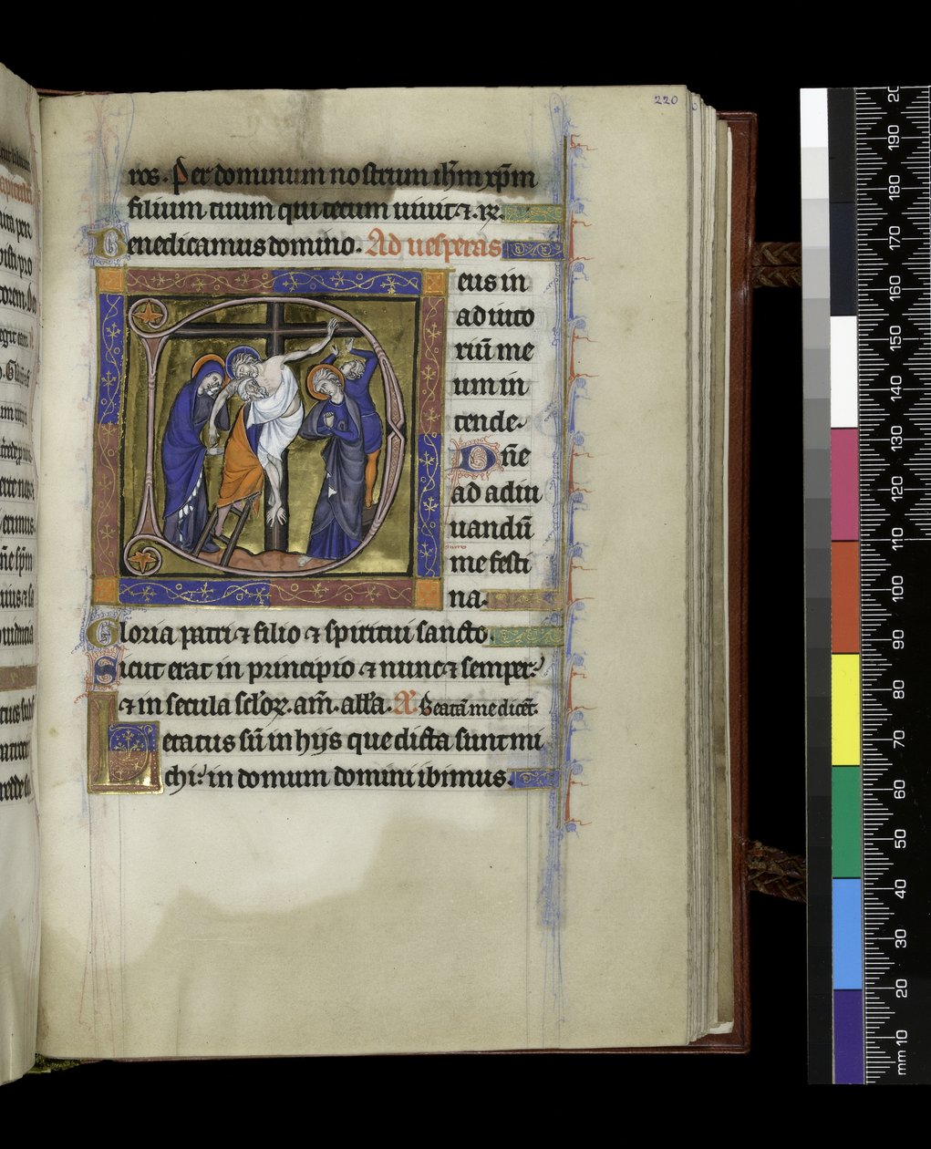MS 300 f.220r, folio del Salterio y Horas de Isabel de Francia, París, c.1265-70 de French School
