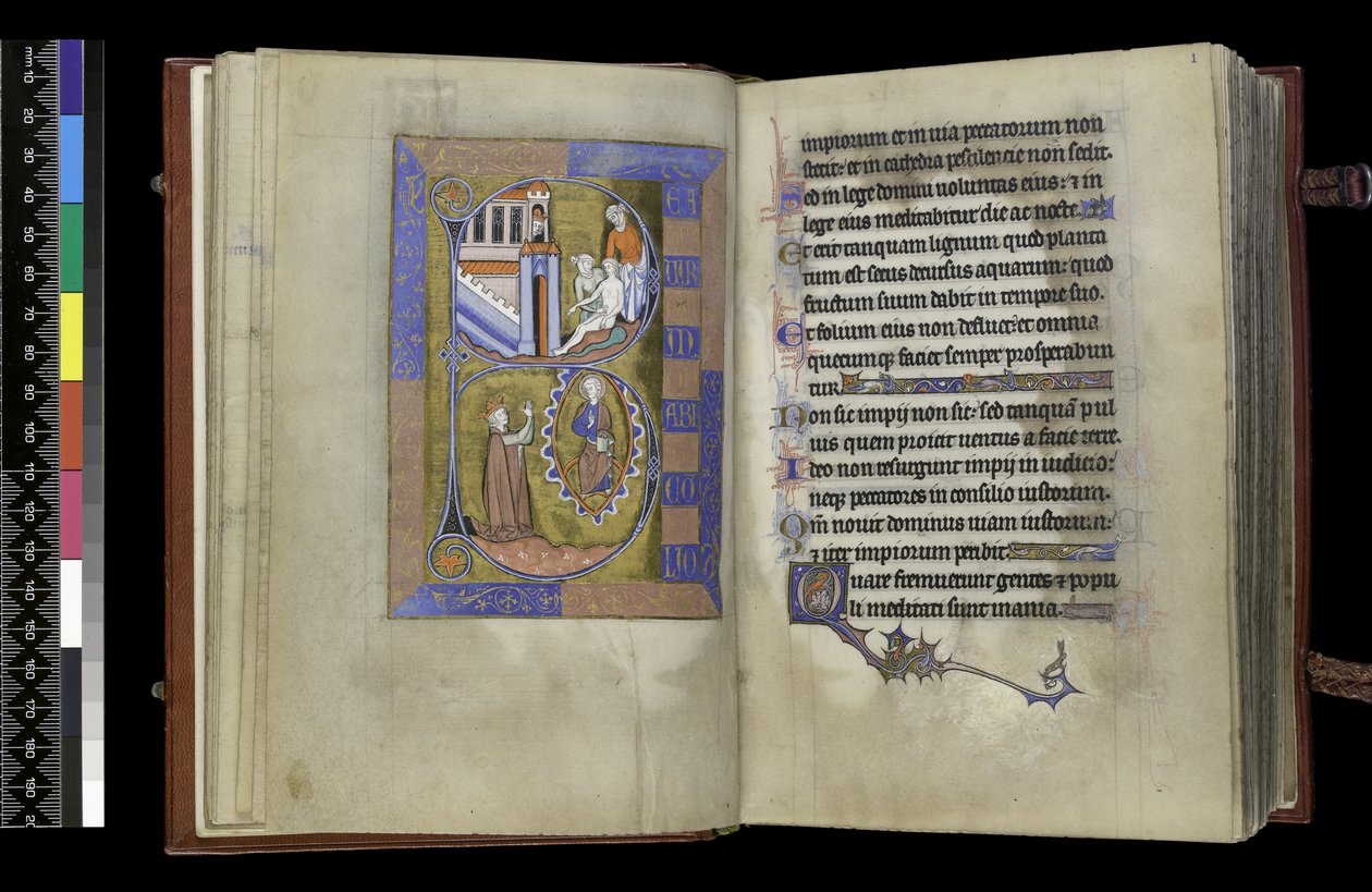MS 300 f.XIII-1r, del Salterio y Horas de Isabel de Francia, París, c.1265-70 de French School