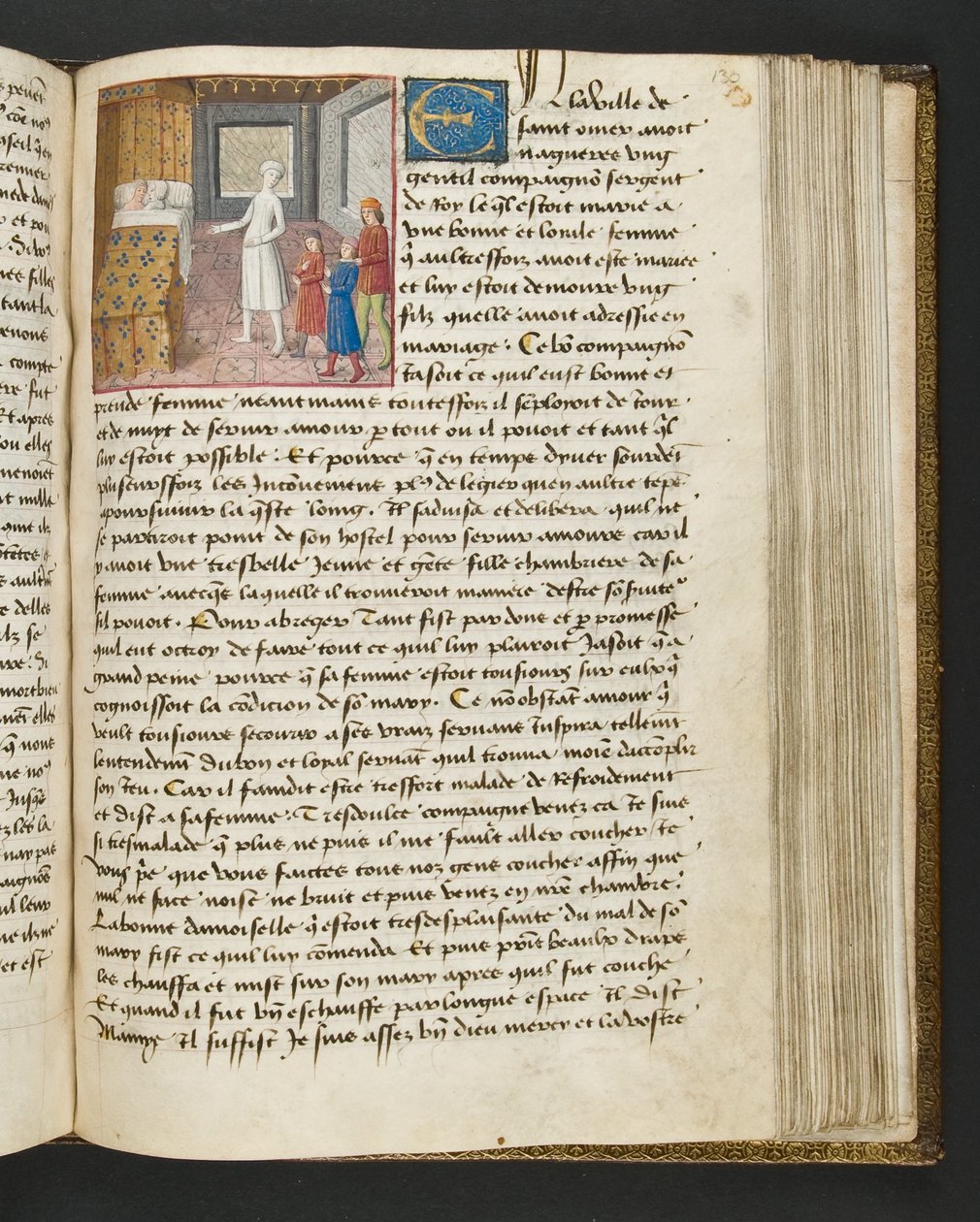 Página de Cent Nouvelles Nouvelles, c.1461-62 de French School