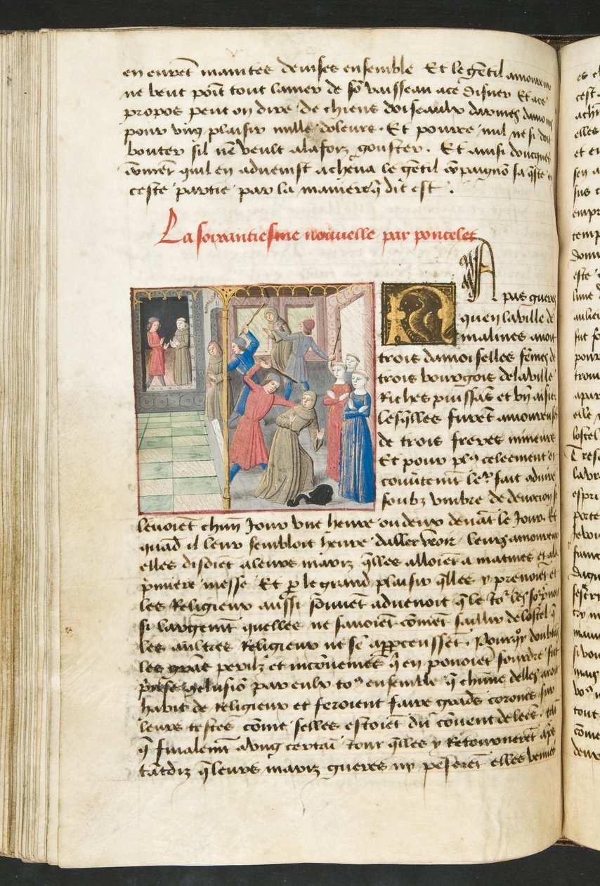 Página de Cent Nouvelles Nouvelles, c.1461-62 de French School