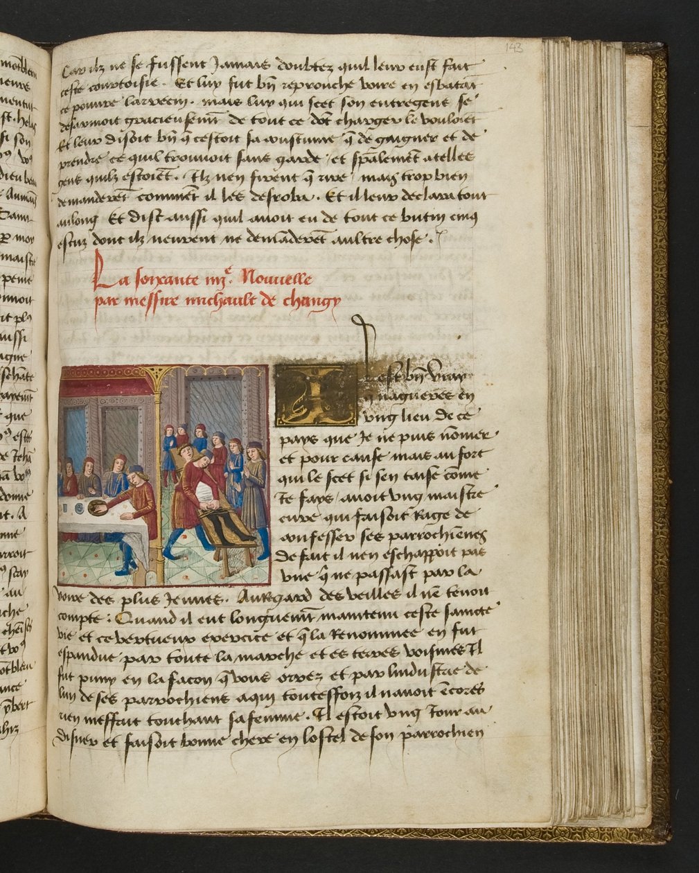 Página de Cent Nouvelles Nouvelles, c.1461-62 de French School