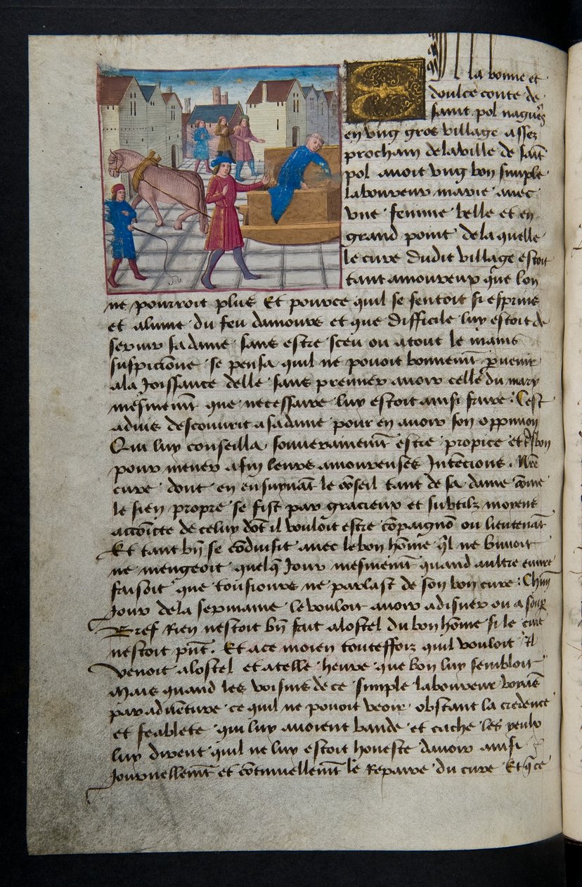 Página de Cent Nouvelles Nouvelles, c.1461-62 de French School