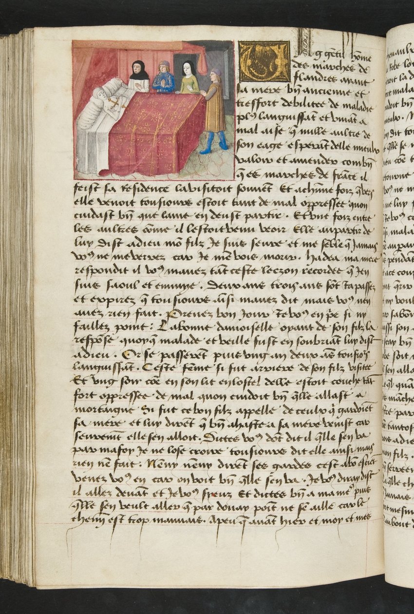 Página de Cent Nouvelles Nouvelles, c.1461-62 de French School