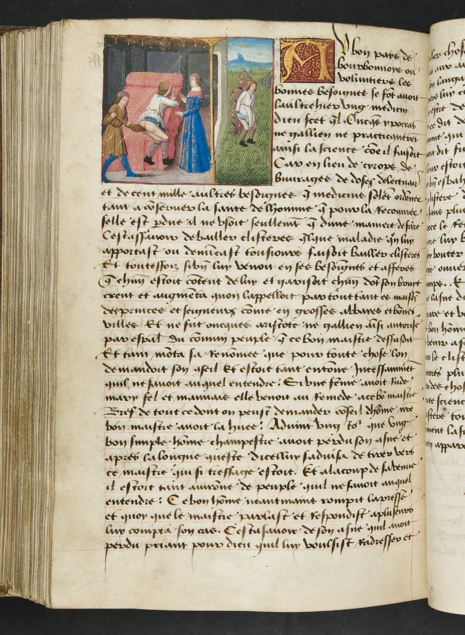 Página de Cent Nouvelles Nouvelles, c.1461-62 de French School