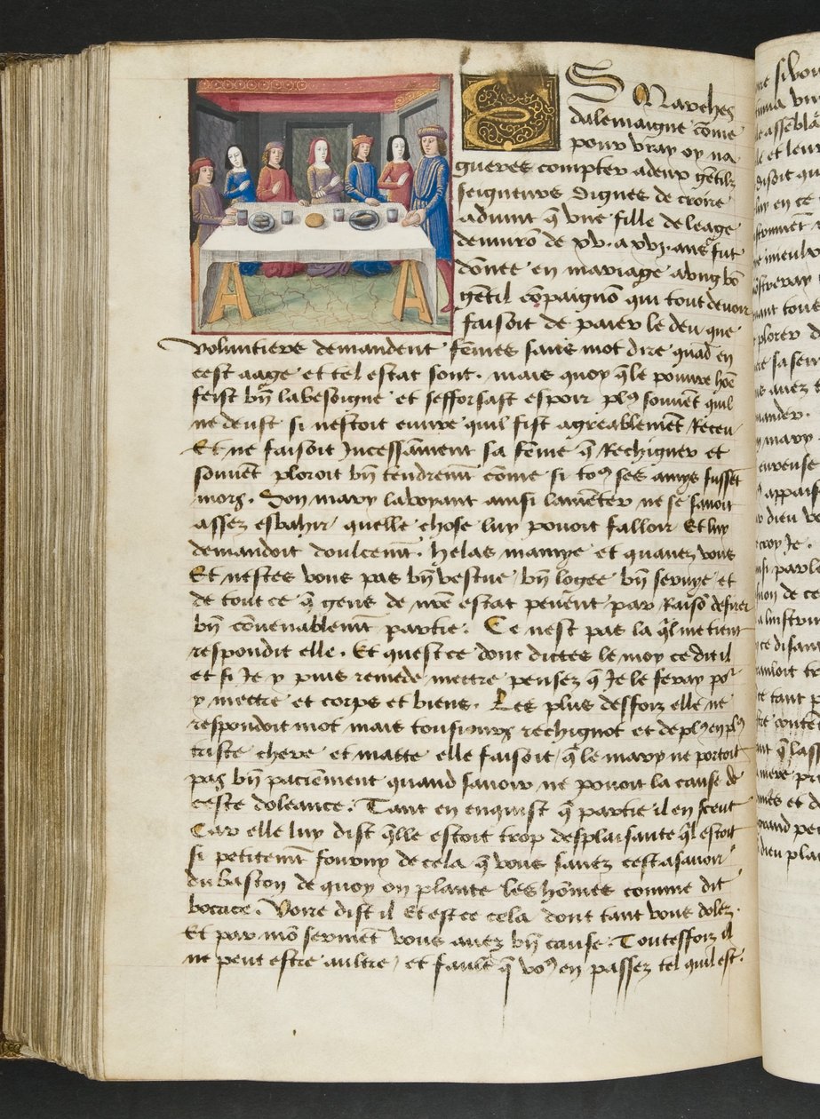 Página de Cent Nouvelles Nouvelles, c.1461-62 de French School