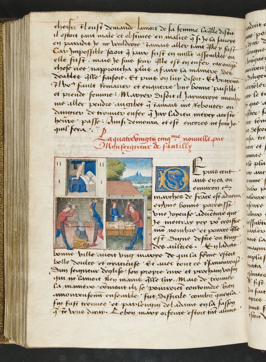 Página de Cent Nouvelles Nouvelles, c.1461-62 de French School