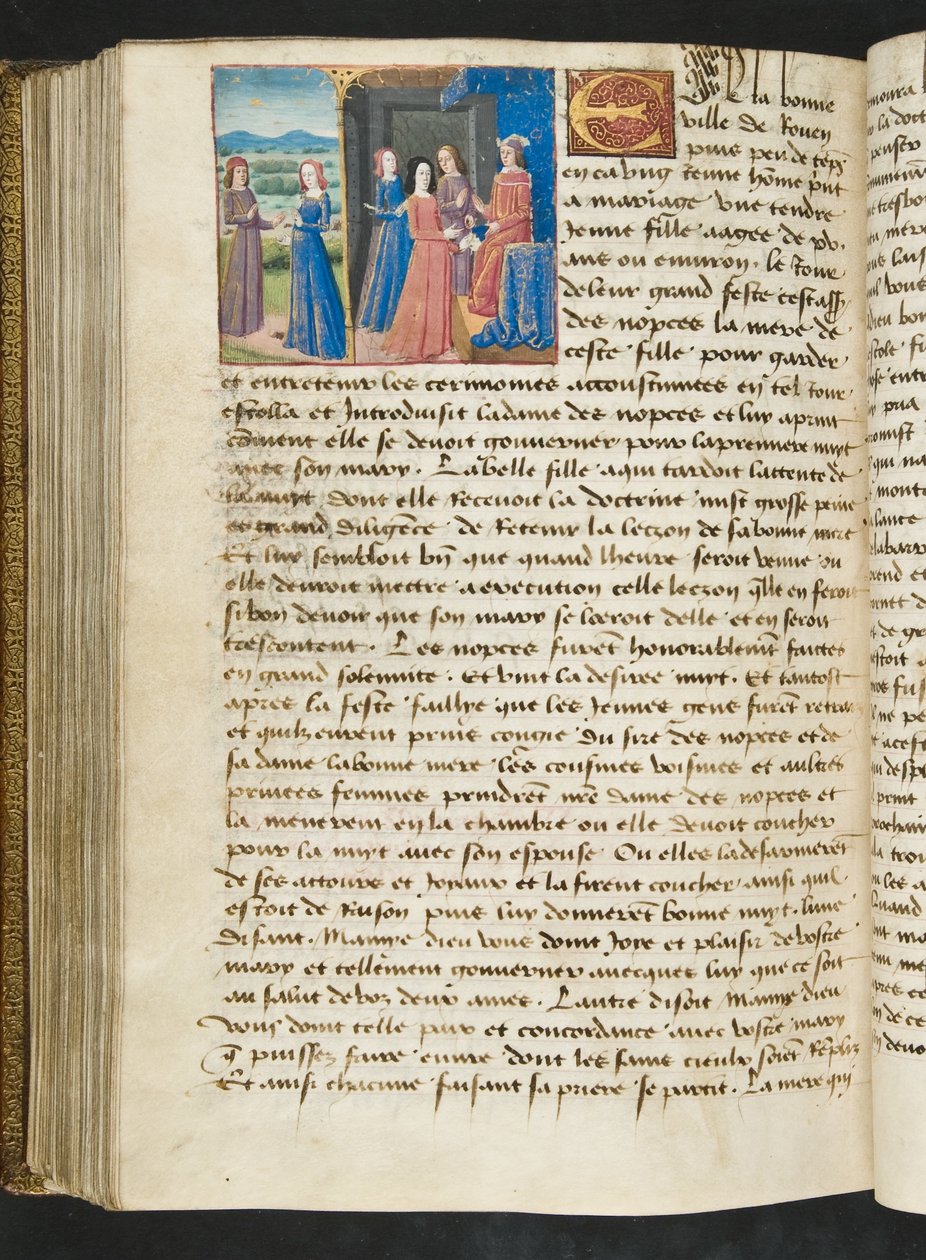 Página de Cent Nouvelles Nouvelles, c.1461-62 de French School