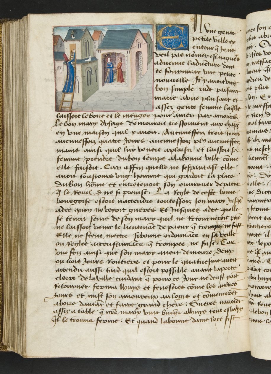 Página de Cent Nouvelles Nouvelles, c.1461-62 de French School