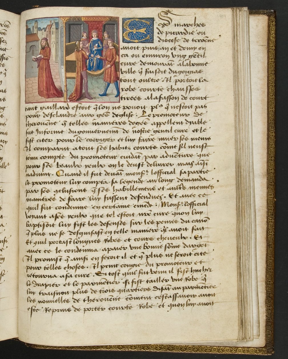 Página de Cent Nouvelles Nouvelles, c.1461-62 de French School