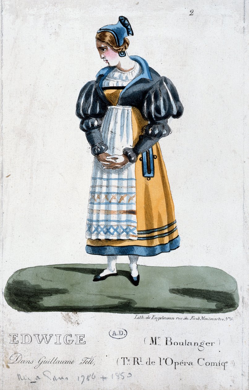 Madame Boulanger en el papel de Edwige en la ópera Guillaume Tell de Rossini de French School