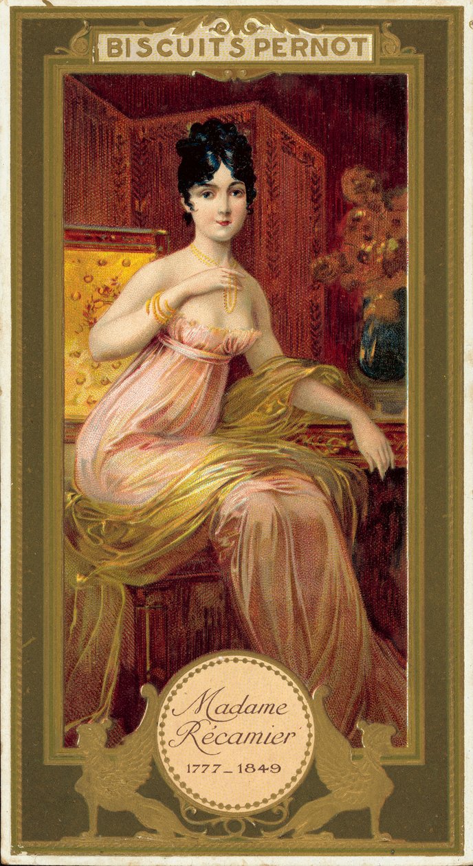 Madame Recamier (cromolito) de French School