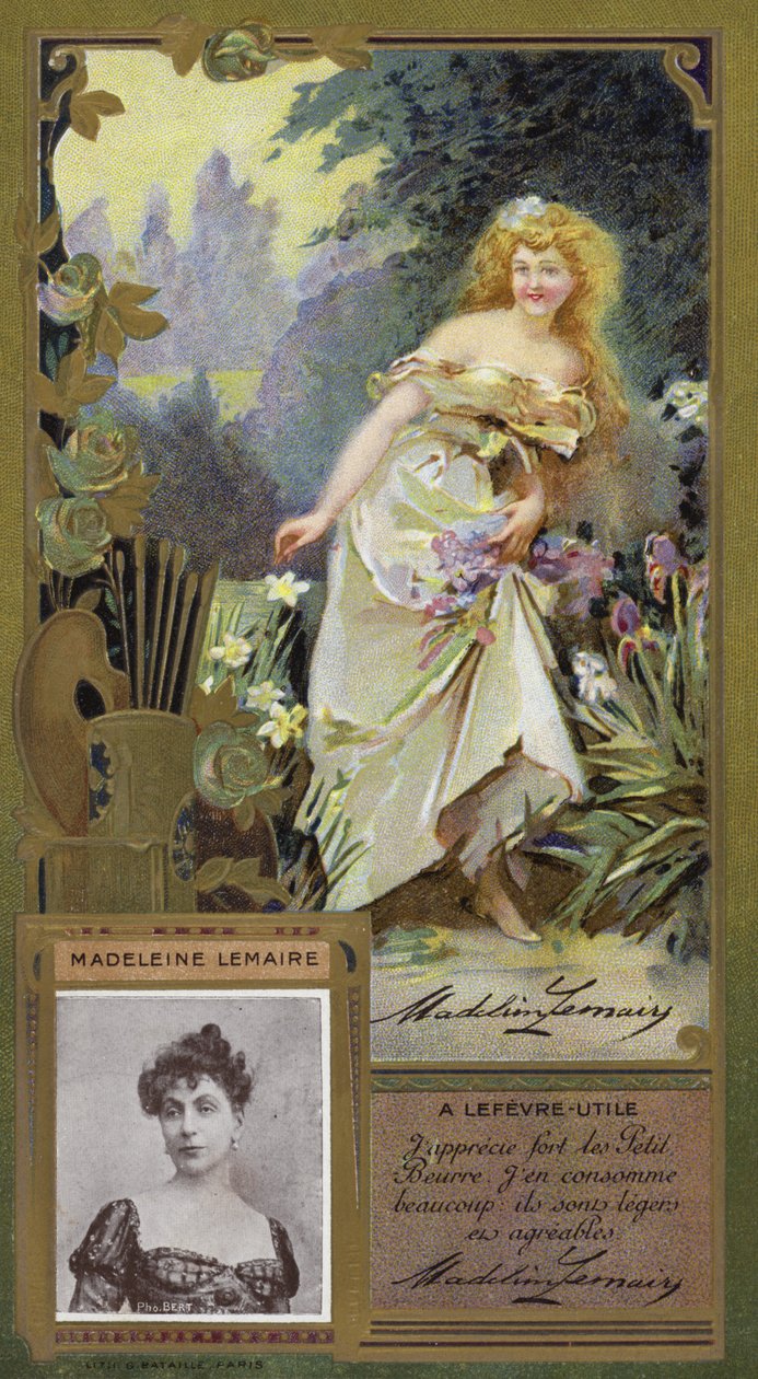 Madeleine Lemaire, pintora francesa (cromolito) de French School