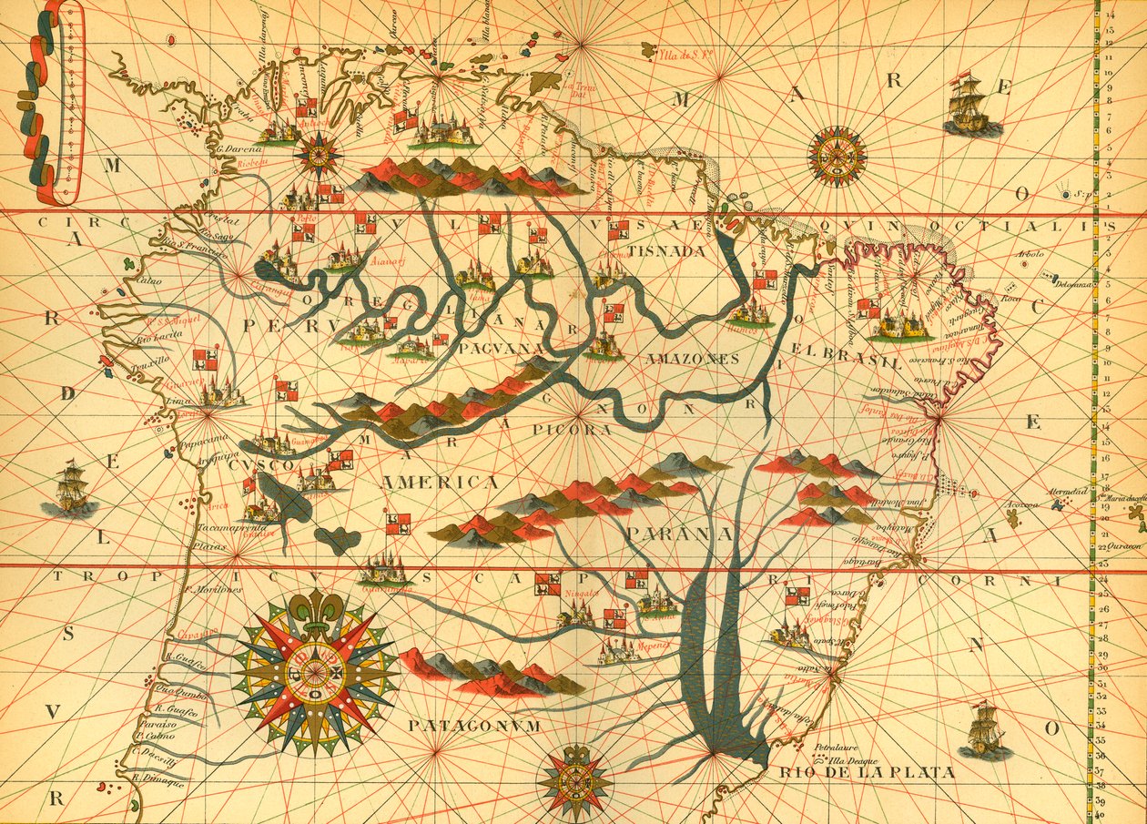 Mapa de Sudamérica de French School