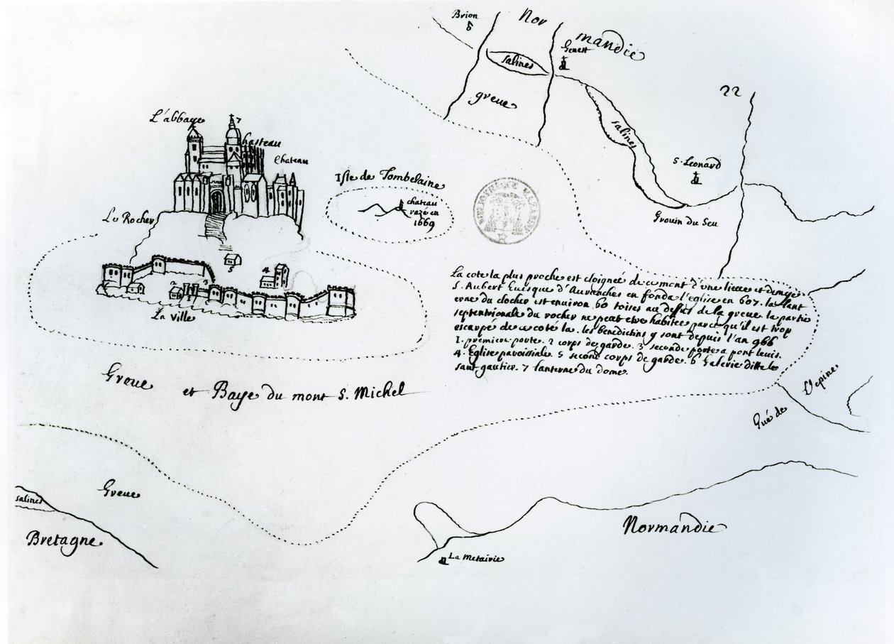 Mapa de la Bahía de Mont Saint-Michel de French School