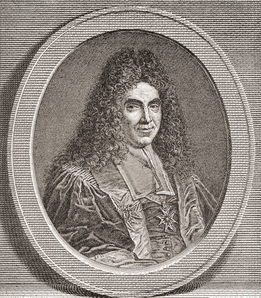 Marc-René de Voyer de Paulmy, primer marqués de Argenson, 1652-1721. Político francés. De Les Heures Libres publicado en 1908. de French School