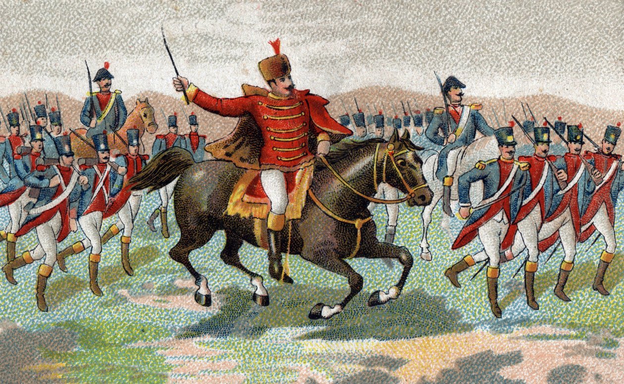 Mariscal Joachim Murat en la Batalla de Jena (Alemania, 14 de octubre) de French School