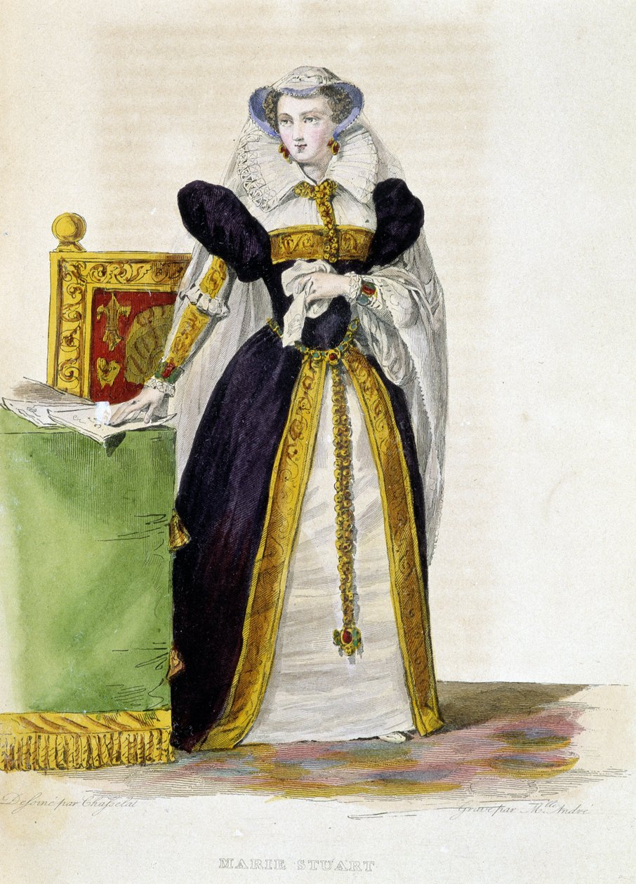 María Estuardo - en "Le Plutarque Français" de Mennechet de French School