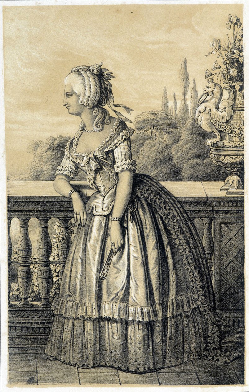 María Teresa de Saboya Carignan (1749-1792), princesa de Lamballe - en “Galerie historique de la Révolution Française” de Albert Maurin, ed. París 1843 de French School