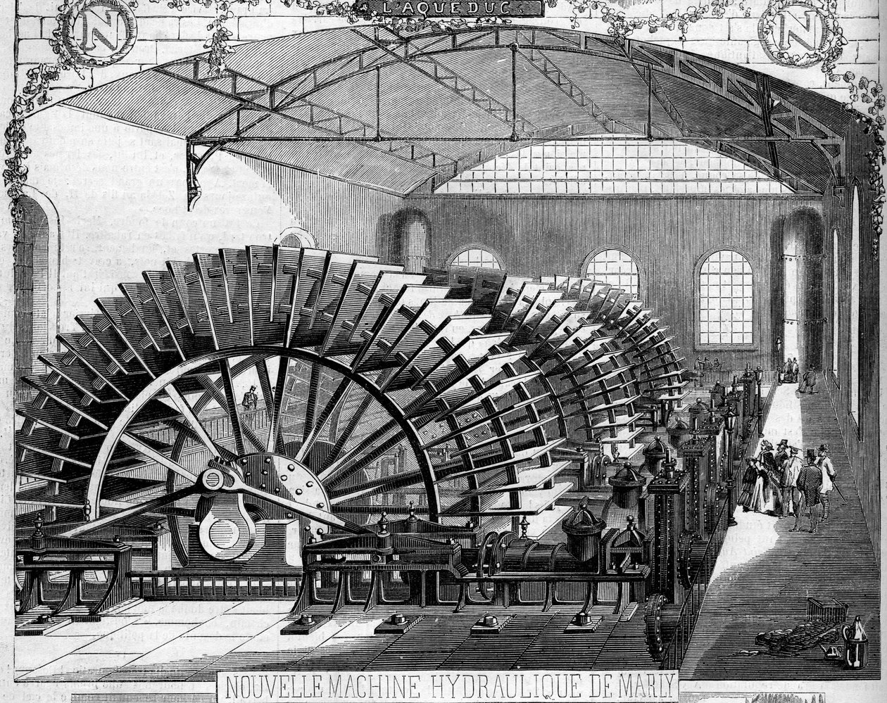 Máquina hidráulica de Marly construida por el ingeniero Dufrayer de French School