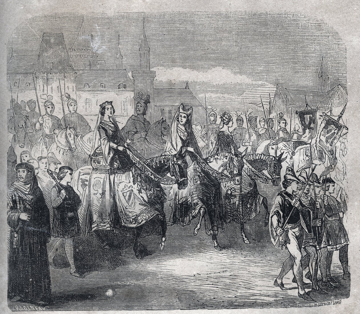 Matrimonios del Rey Luis X el Hutin (1289-1316) y sus hermanos Philippe de French School