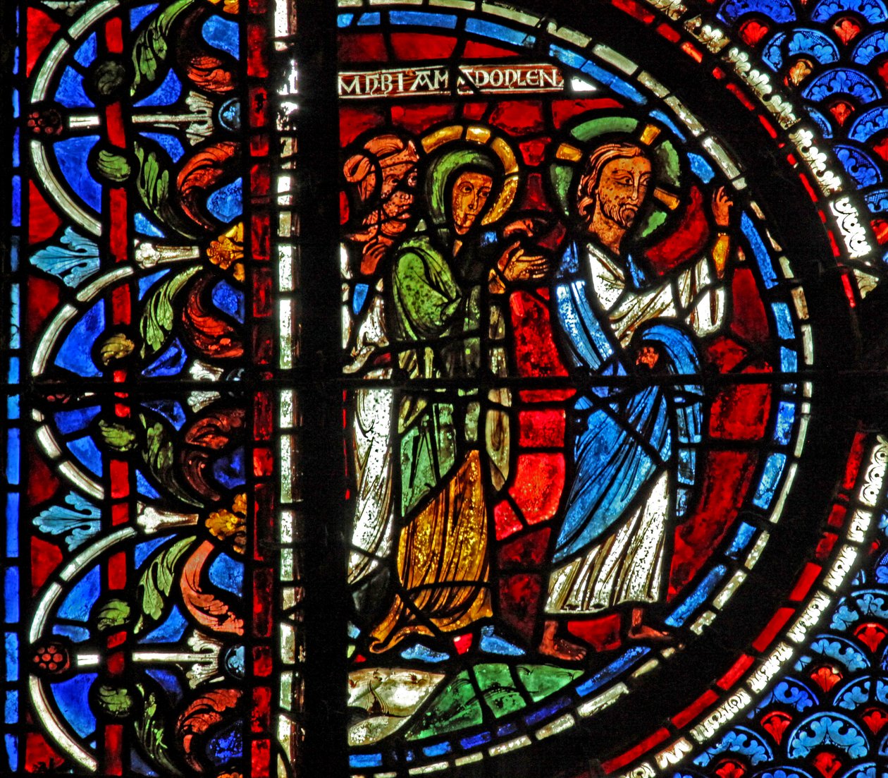 La ventana de María Magdalena: María, Marta y Jesús van a la tumba de Lázaro de French School