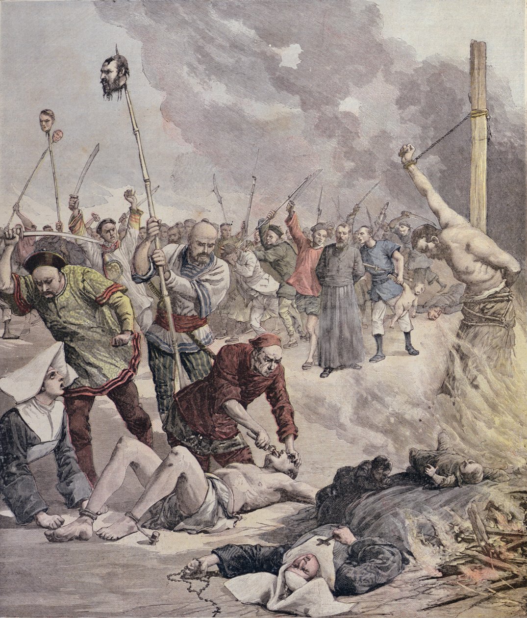 Masacres en China, de Le Petit Journal, 1891 de French School