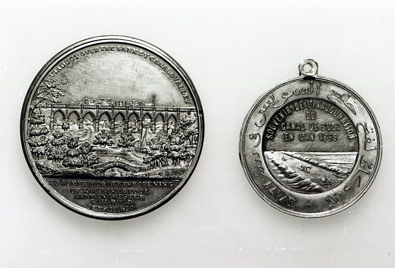 Medalla conmemorativa de la apertura del Canal de Suez, 1869 de French School