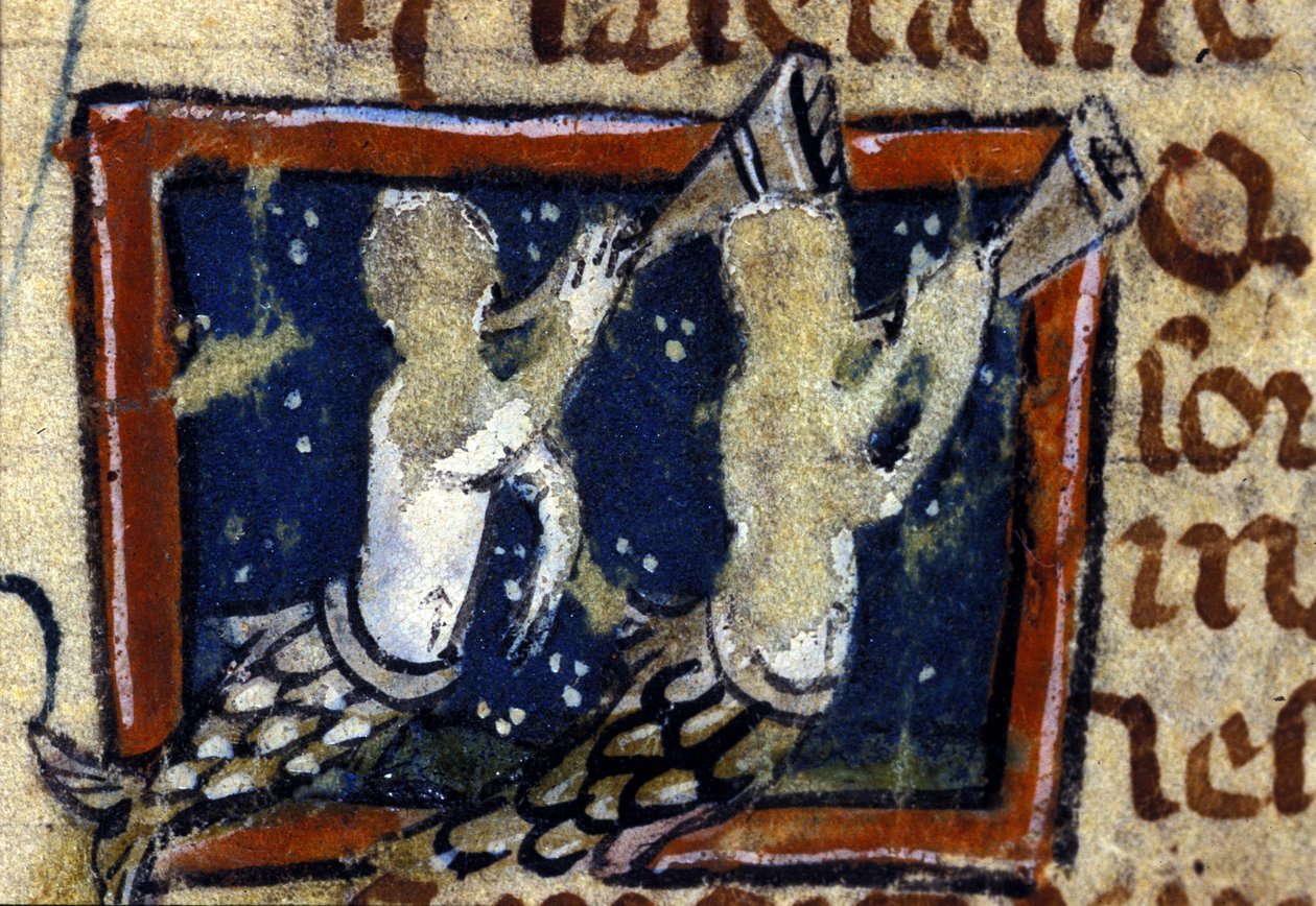 Sirenas representadas en un bestiario francés del siglo XIV. Milán, Biblioteca Trivulziana. de French School