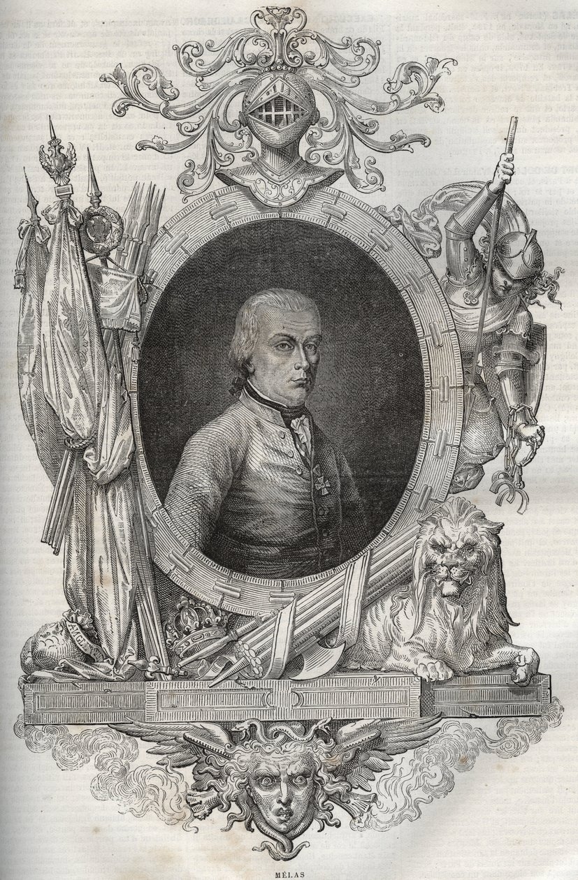 Michael Friedrich Benedikt barón von MELAS (1729-1806), feldmarschal - Nueva Enciclopedia Nacional por Maurice La Charest - 1870 de French School