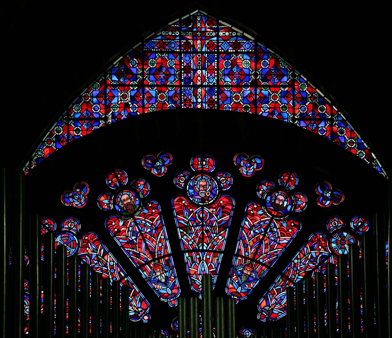 Vidrio moderno en piedra del siglo XIII de French School