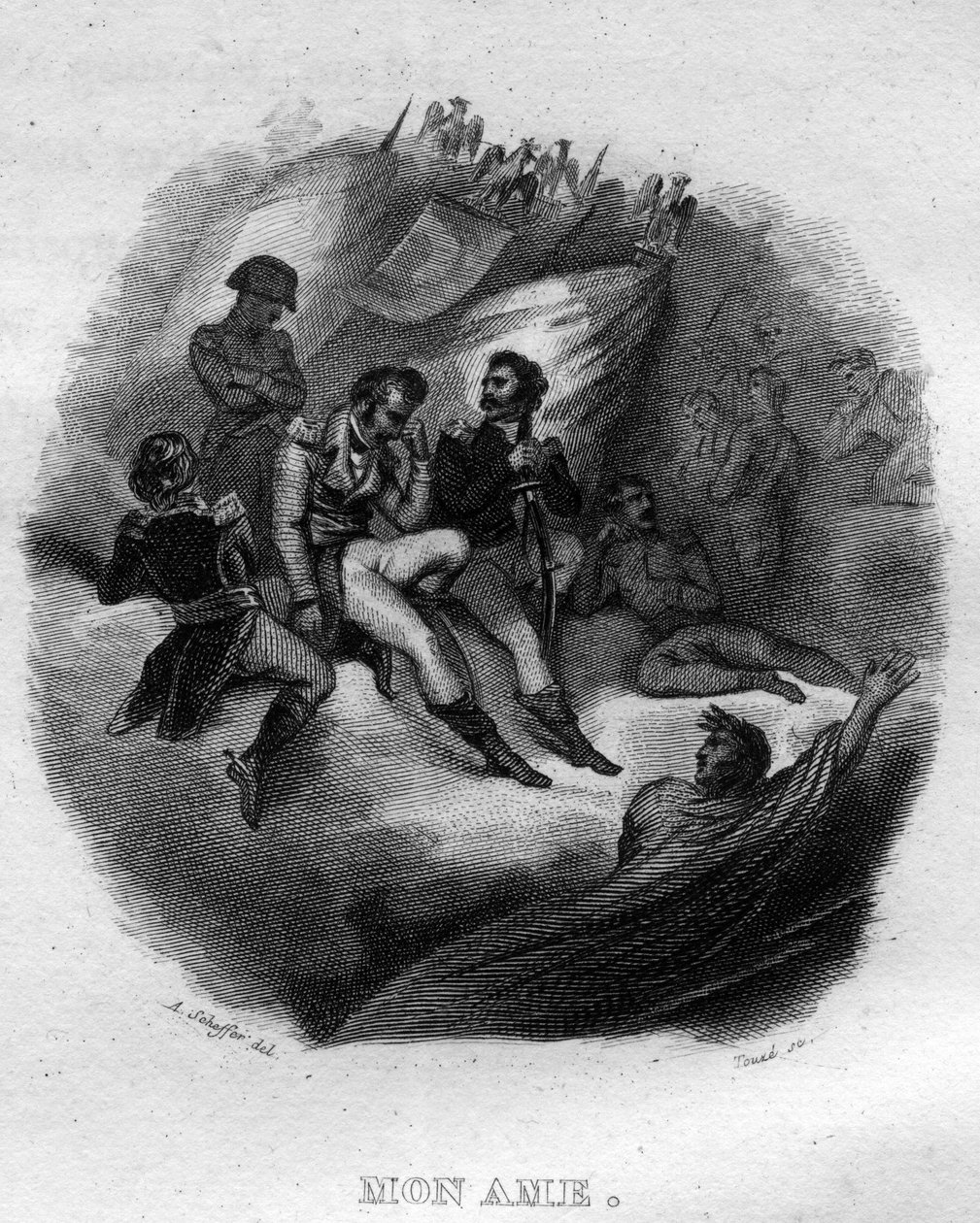 Mon soul Chanson de Beranger en "Oeuvres completes" (1834) de French School