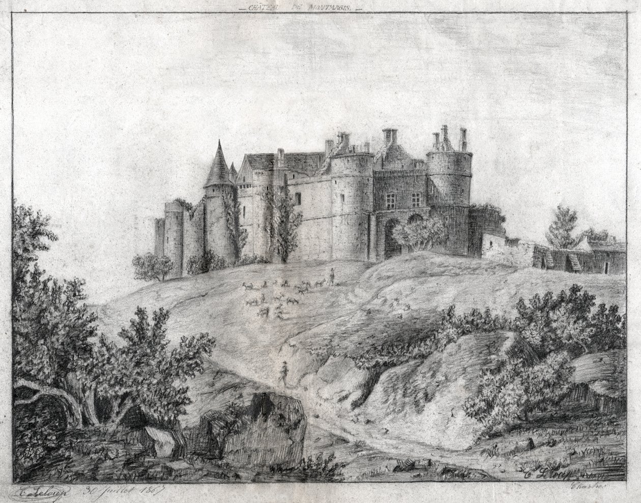 Castillo de Montargis (dibujo) de French School