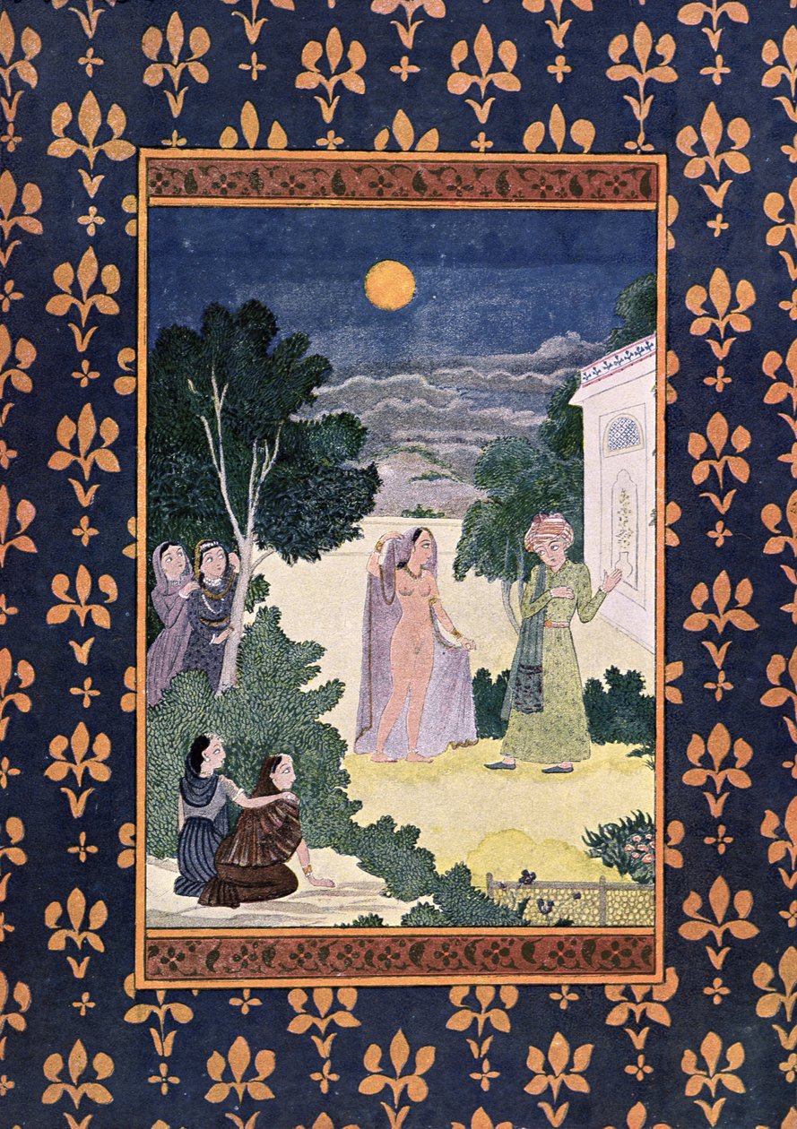 Luna de Belleza, ilustración de Las Mil y Una Noches, 1895 de French School