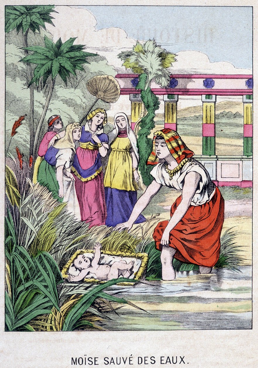 Moisés salvado de las aguas - en 