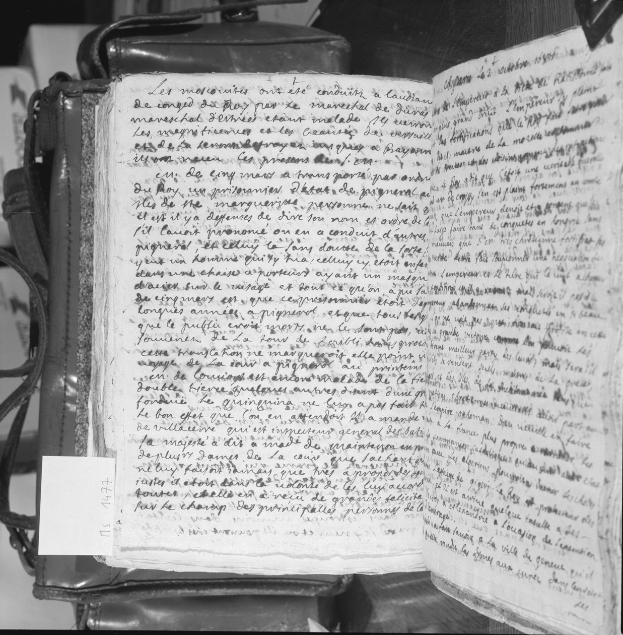Carta comentando sobre el Hombre de la Máscara de Hierro, 4 de septiembre de 1687 de French School