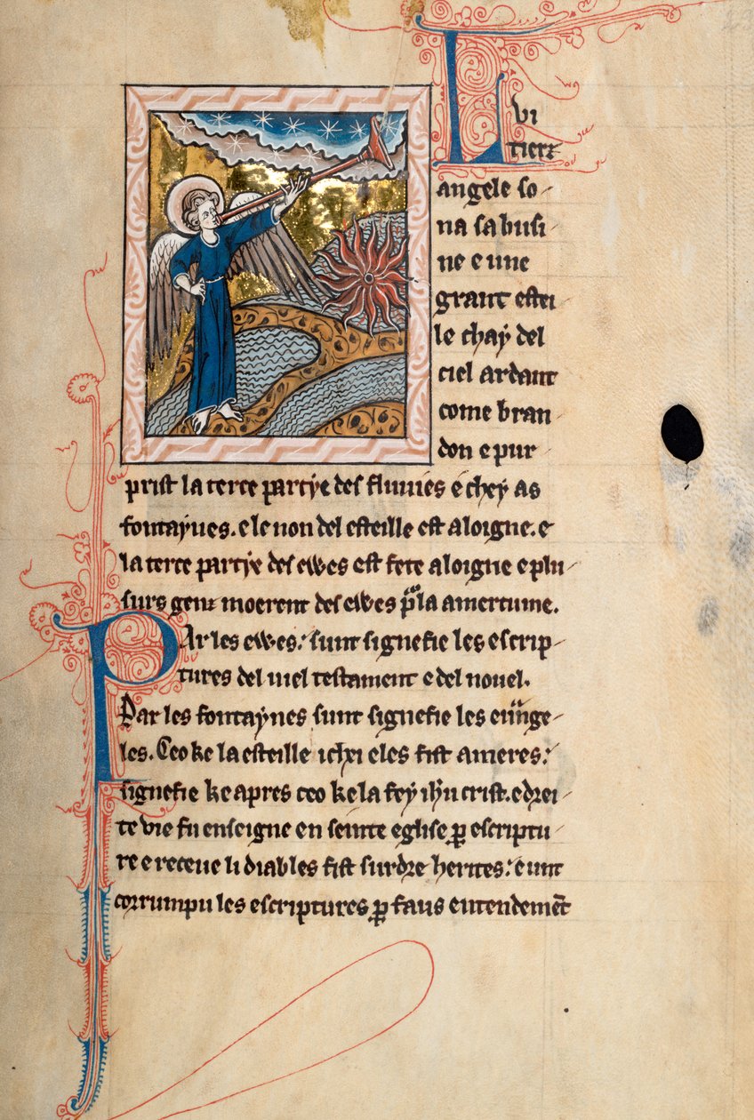 Ms65 f29r, Comentario sobre el Apocalipsis de San Juan, finales del siglo XIII de French School